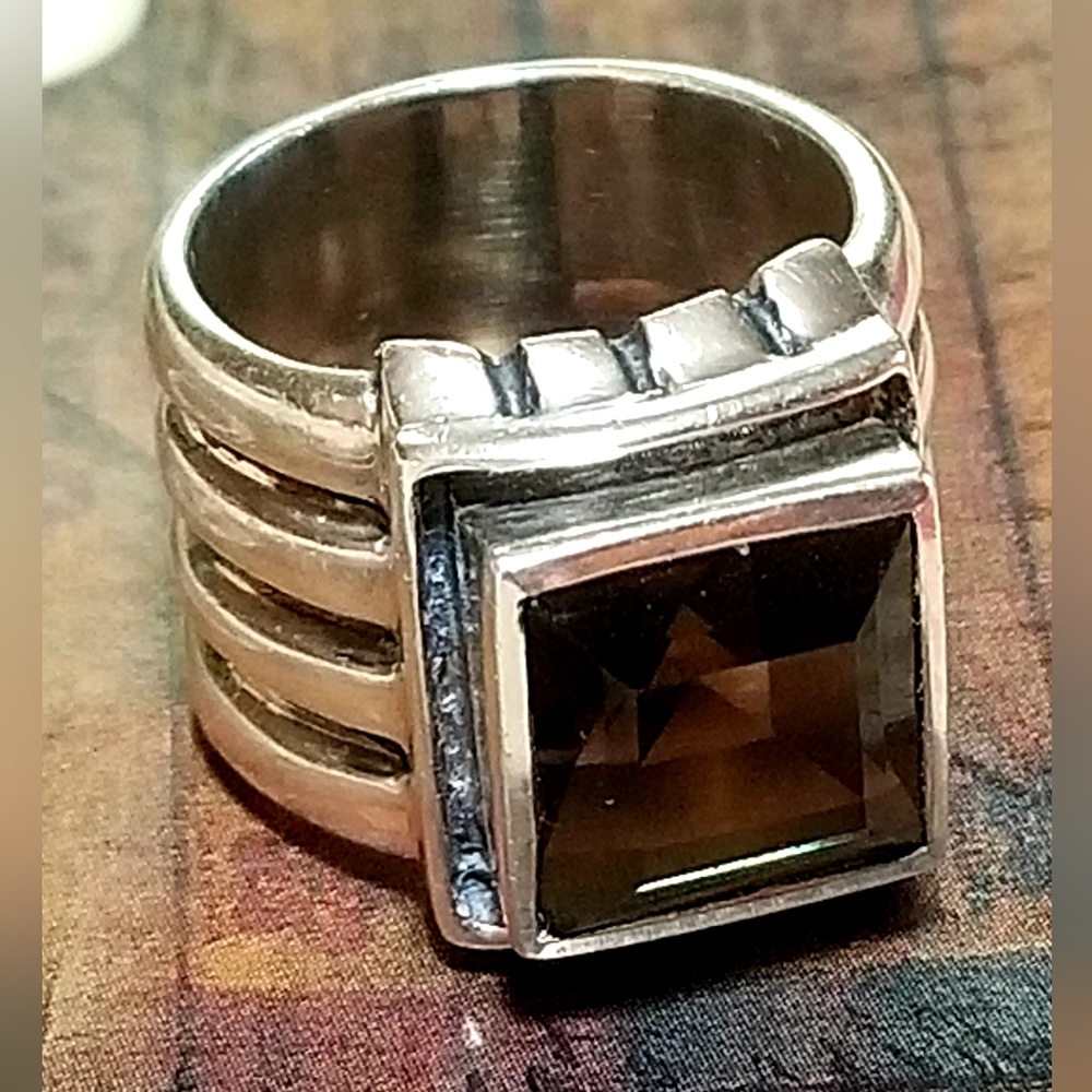 Silpada Sterling Silver & Smoky Quartz Ring